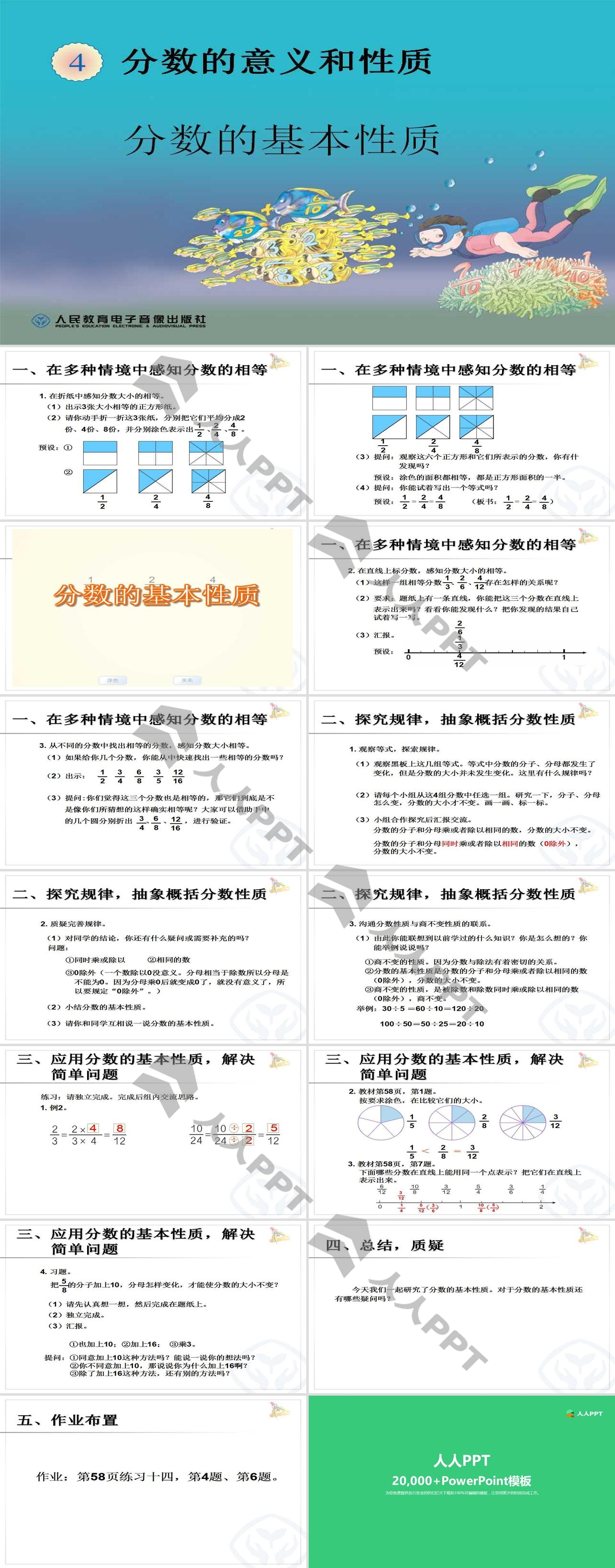 《分数的基本性质》分数的意义和性质PPT课件2长图