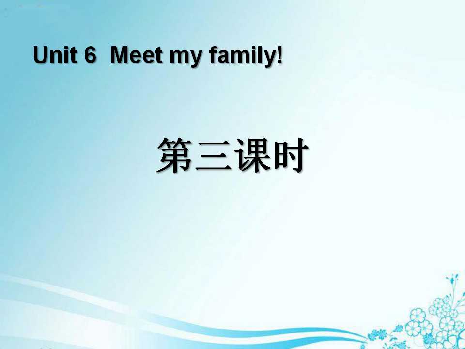 《Meet my family!》第三课时PPT课件