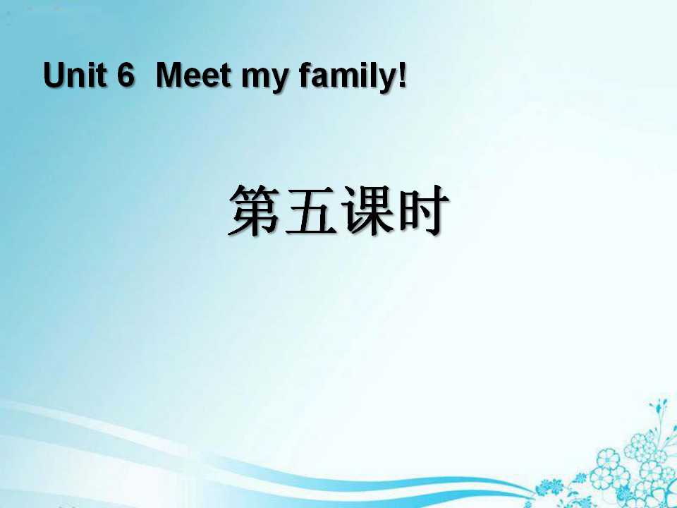 《Meet my family!》第五课时PPT课件