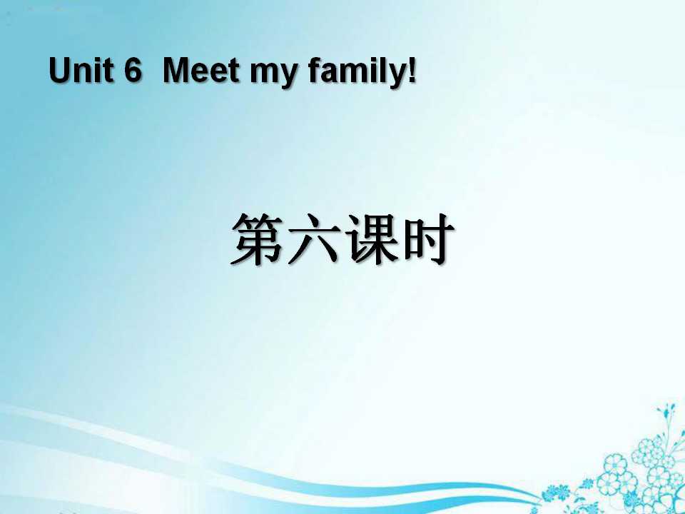 《Meet my family!》第六课时PPT课件