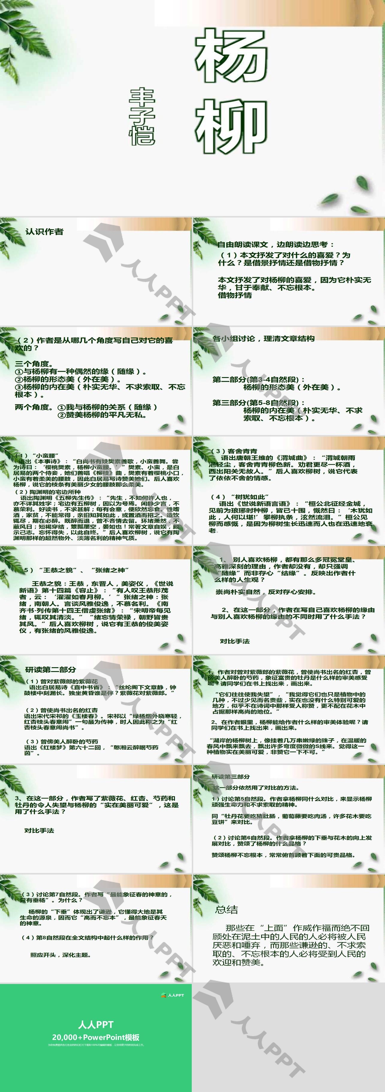 《杨柳》PPT课件3长图