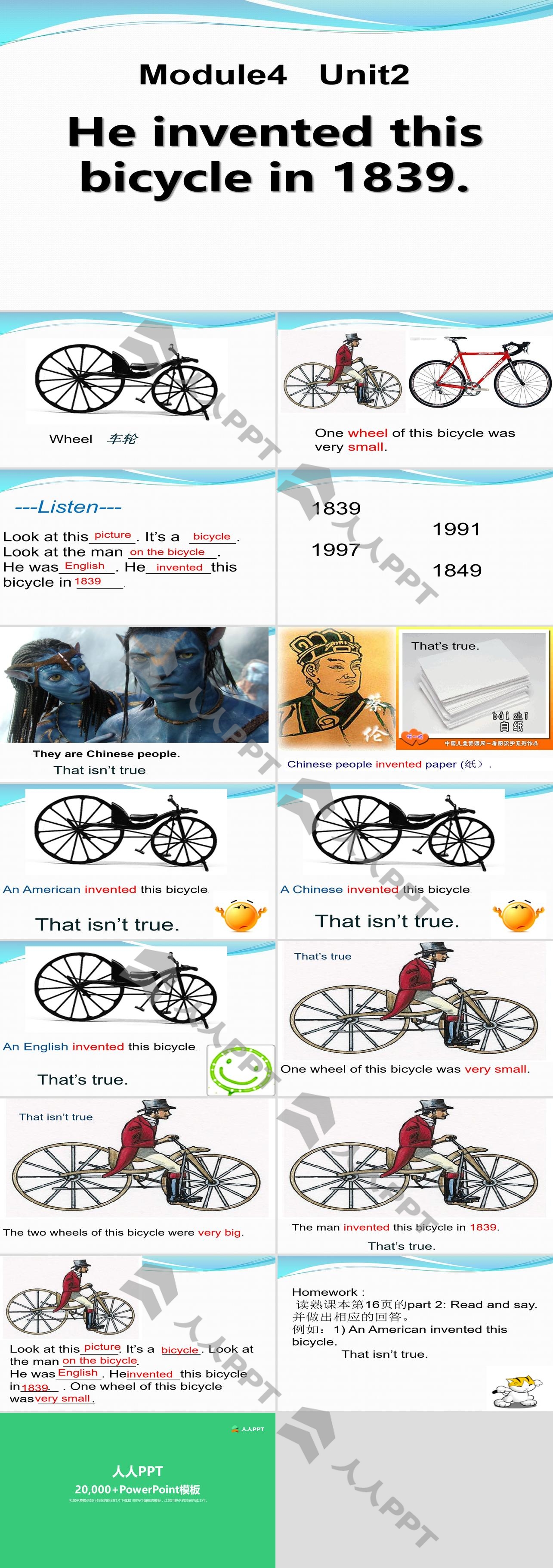 《He invented this bicycle in 1839》PPT课件3长图