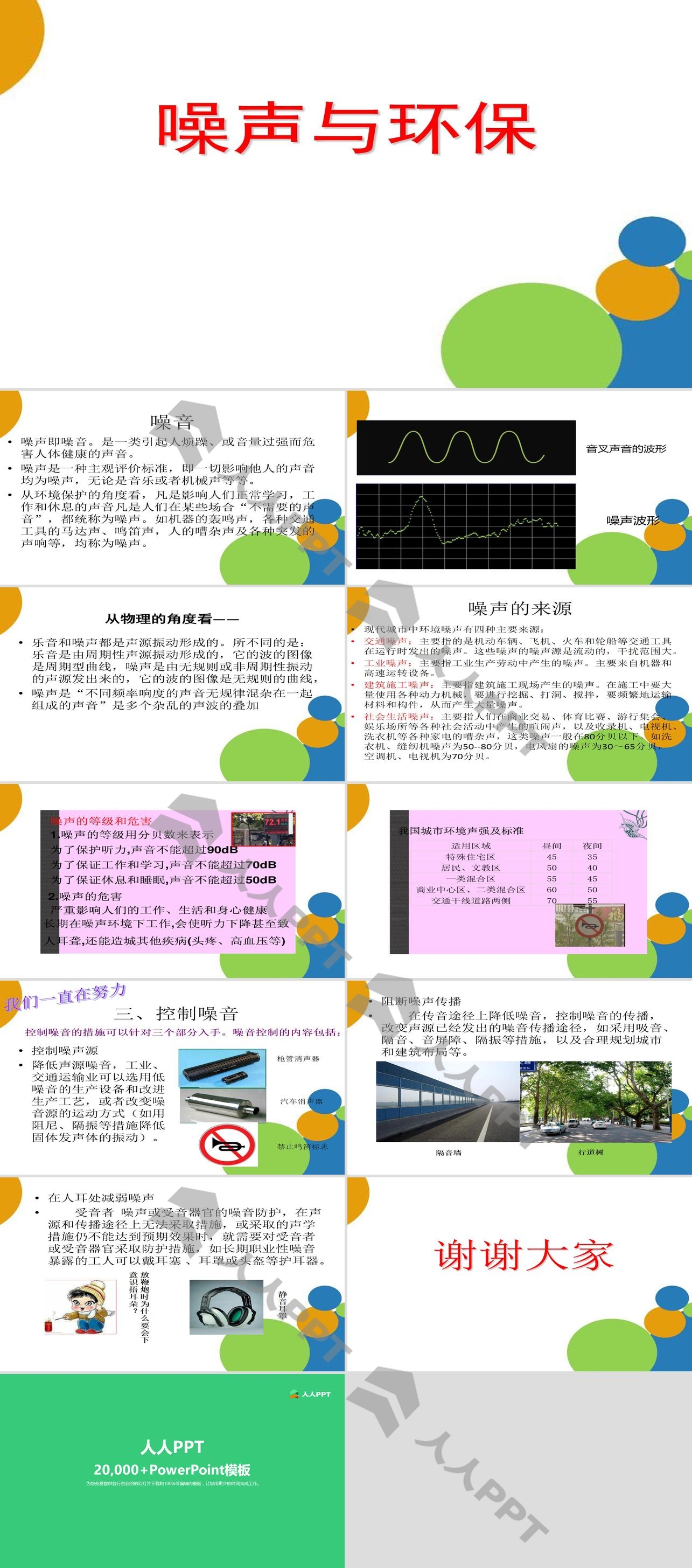 《噪声与环保》声现象PPT课件3长图