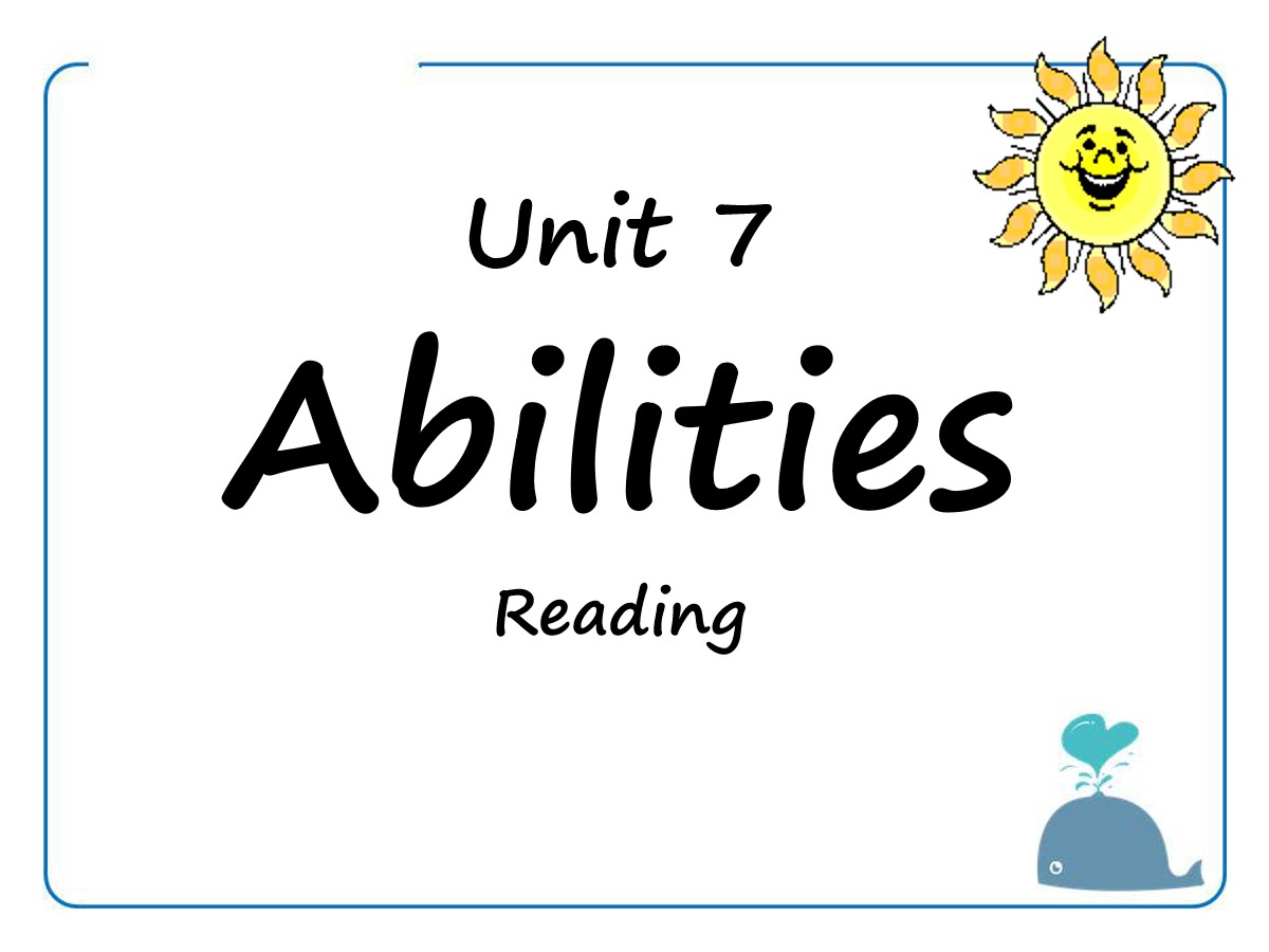 《Abilities》ReadingPPT