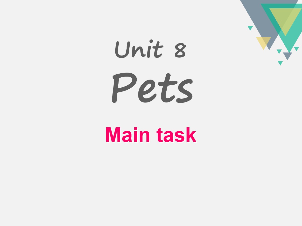 《Pets》Main taskPPT