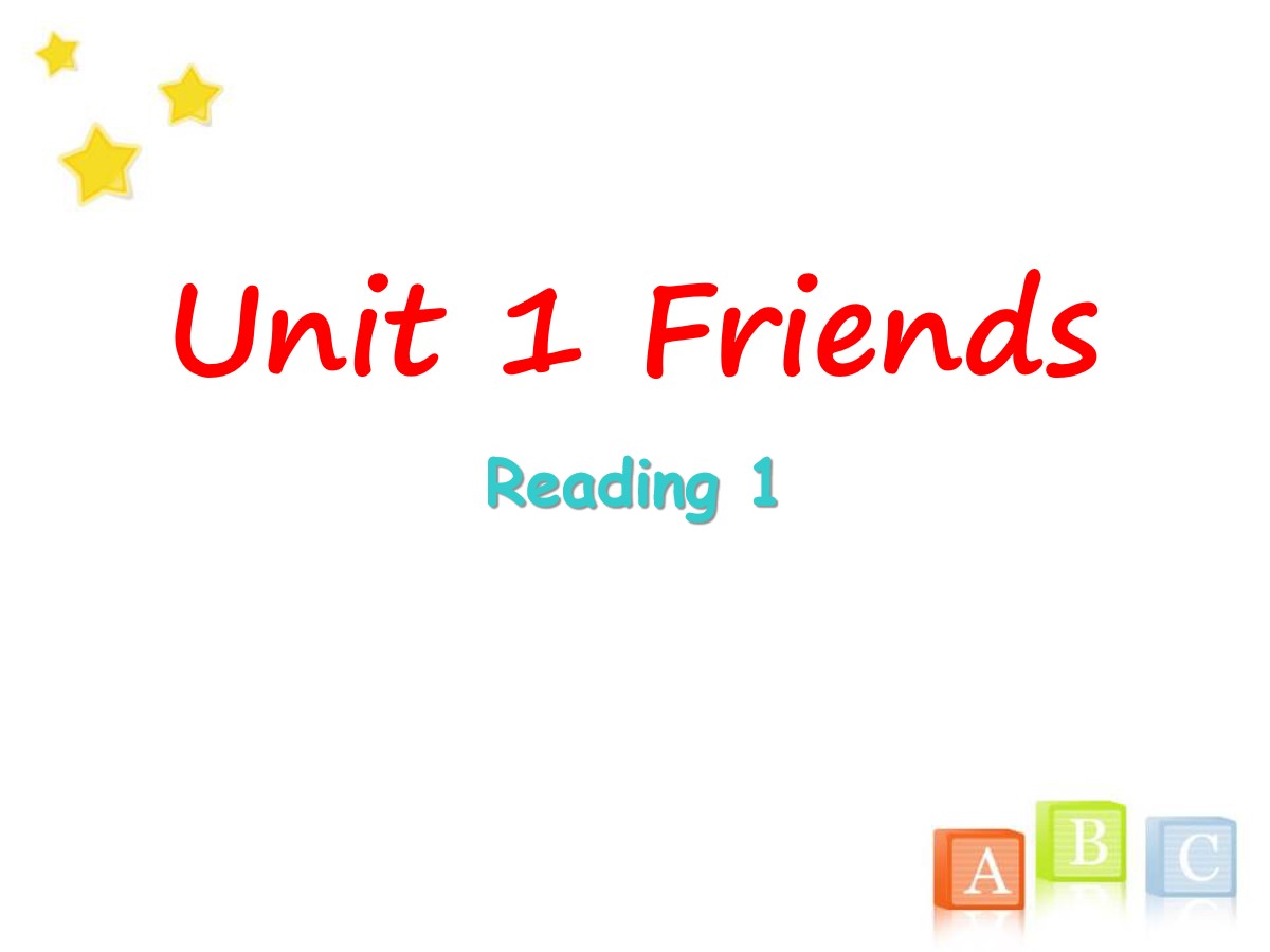 《Friends》ReadingPPT