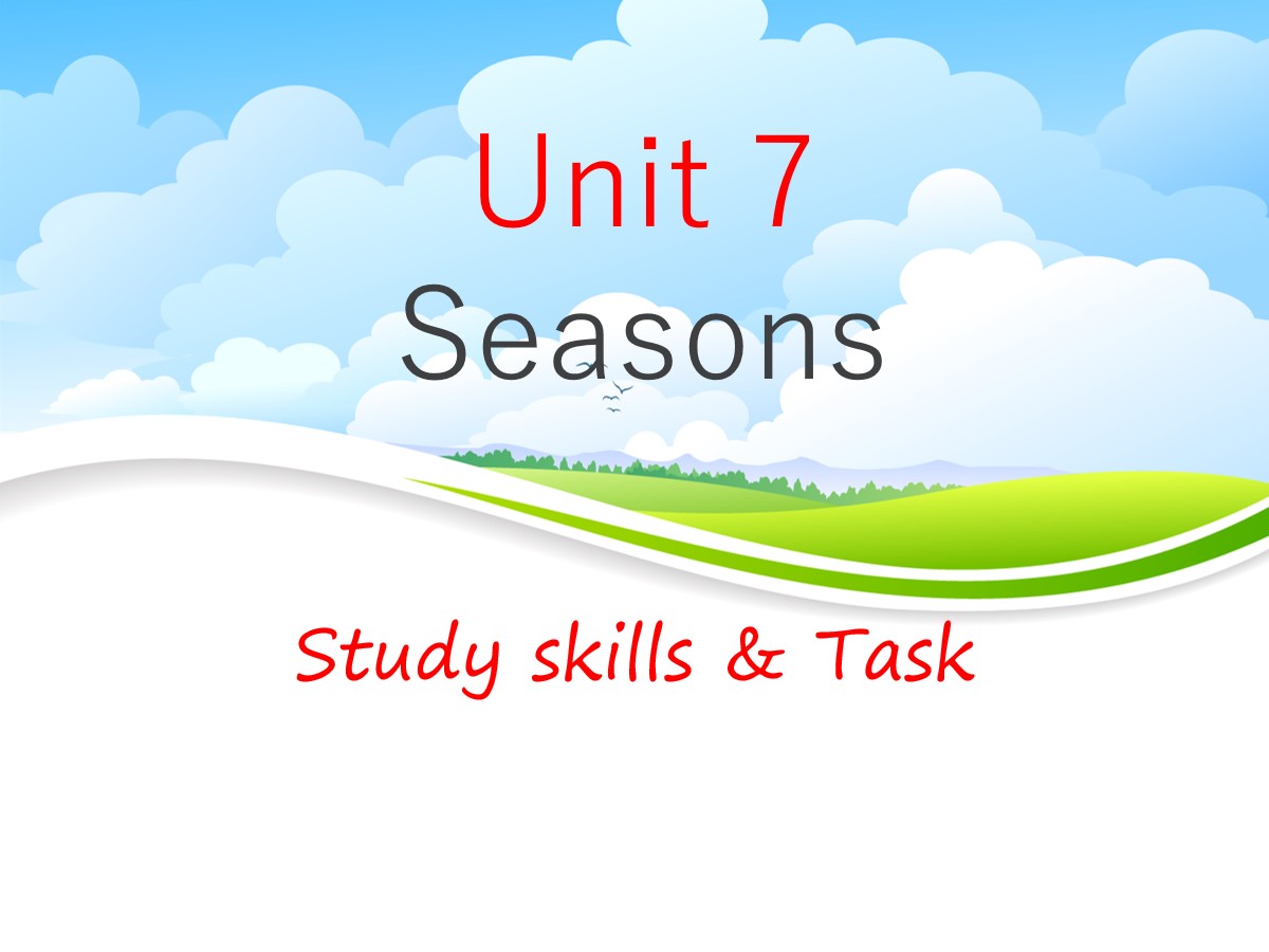 《Seasons》Study skills&TaskPPT