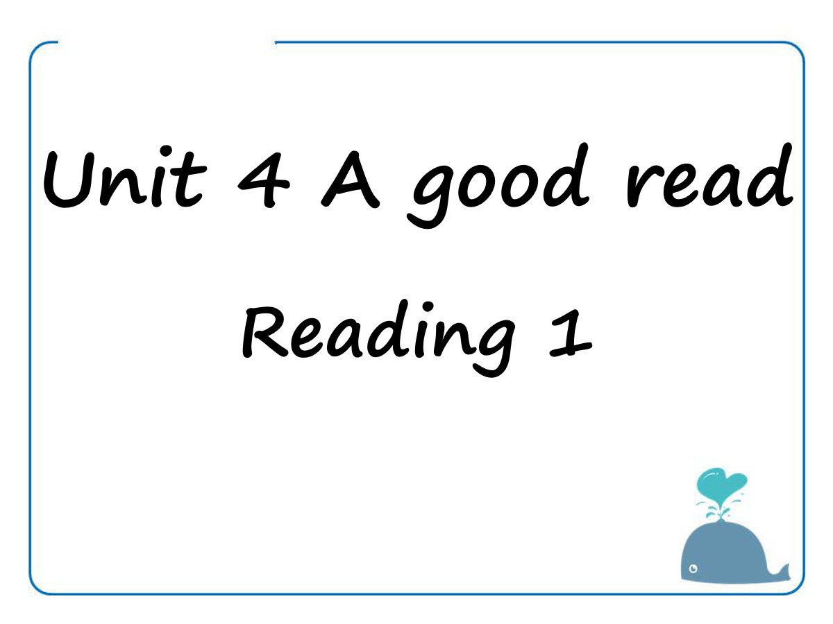 《A good read》ReadingPPT