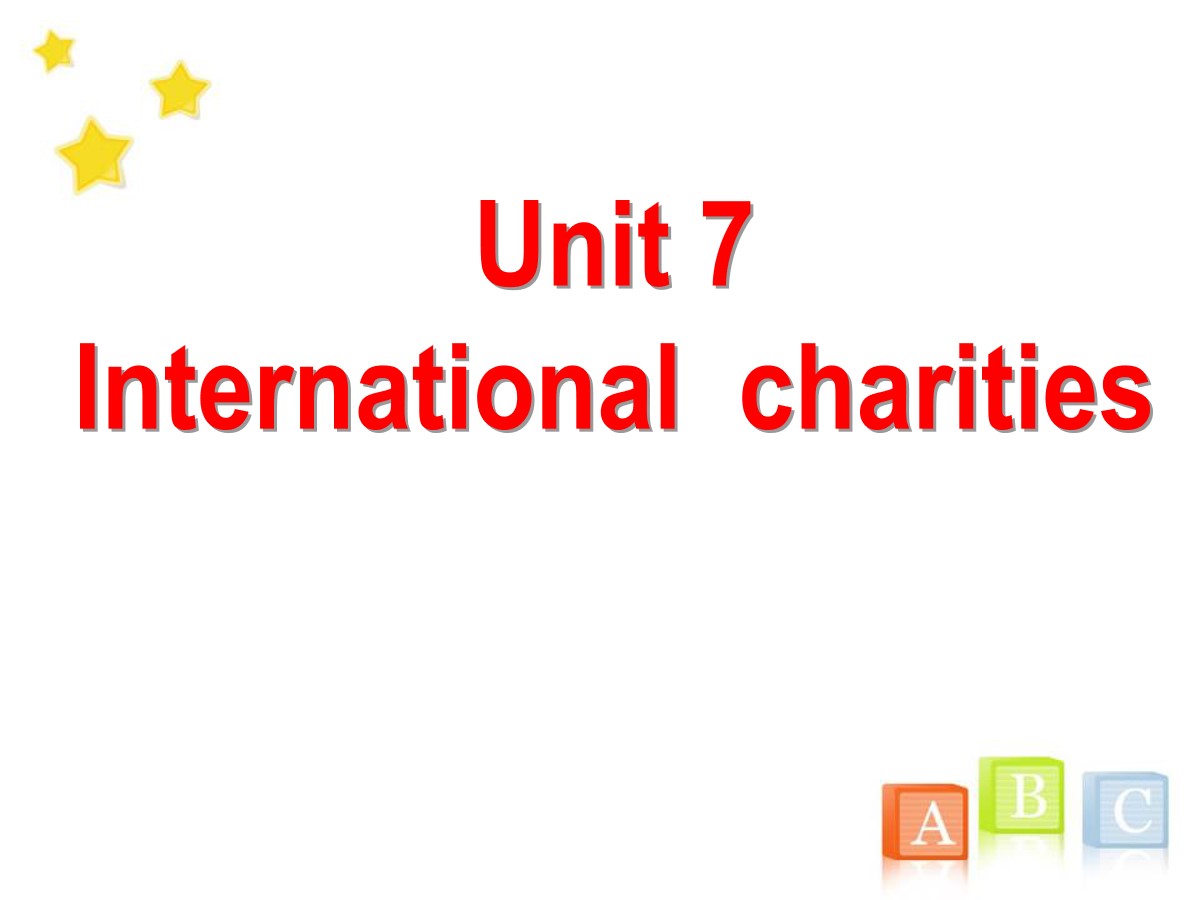 《Intemational charities》PPT