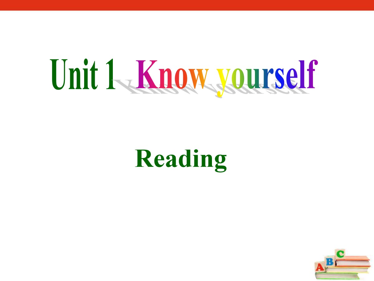 《Know yourself》ReadingPPT