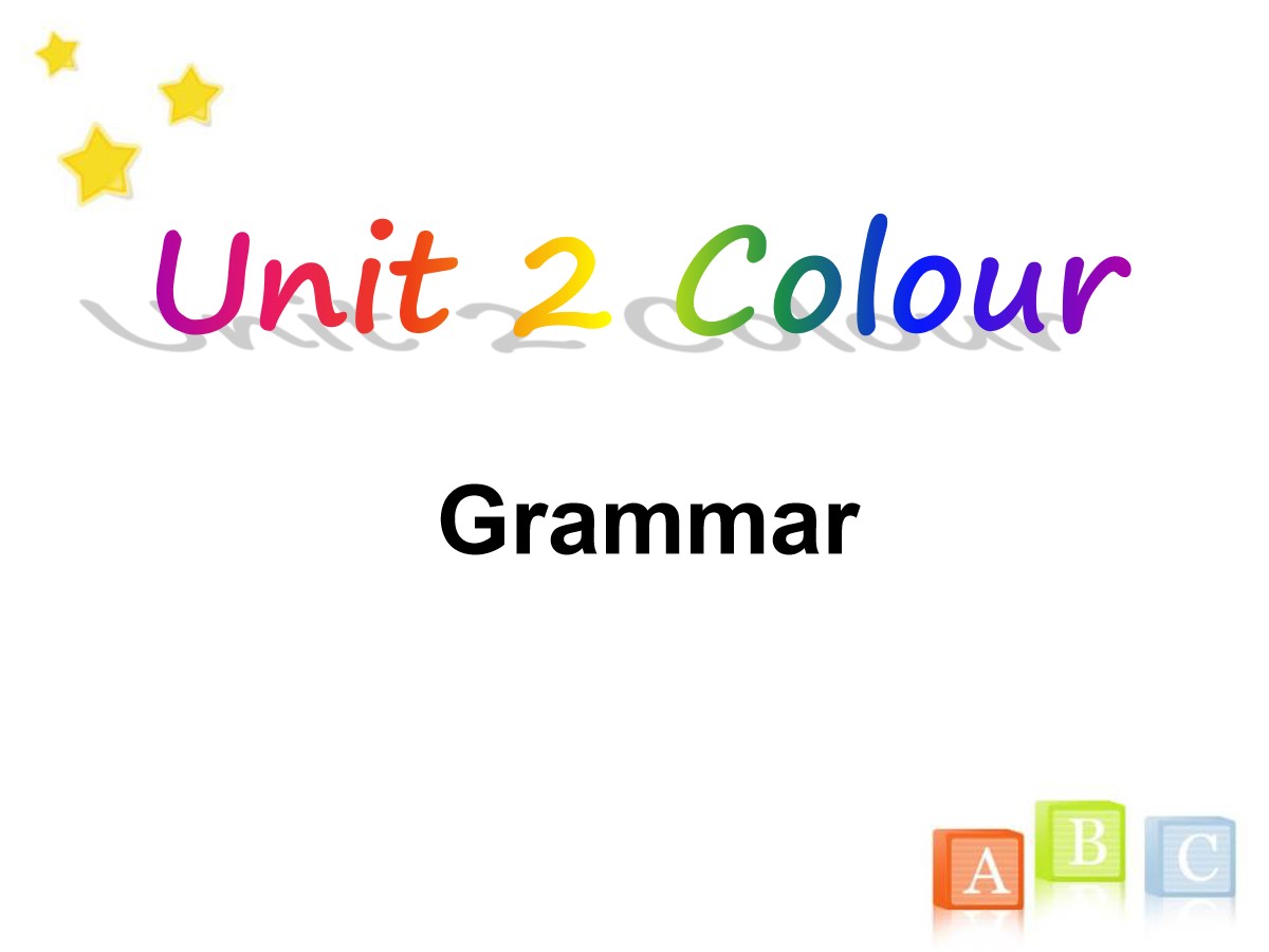 《Colour》GrammarPPT