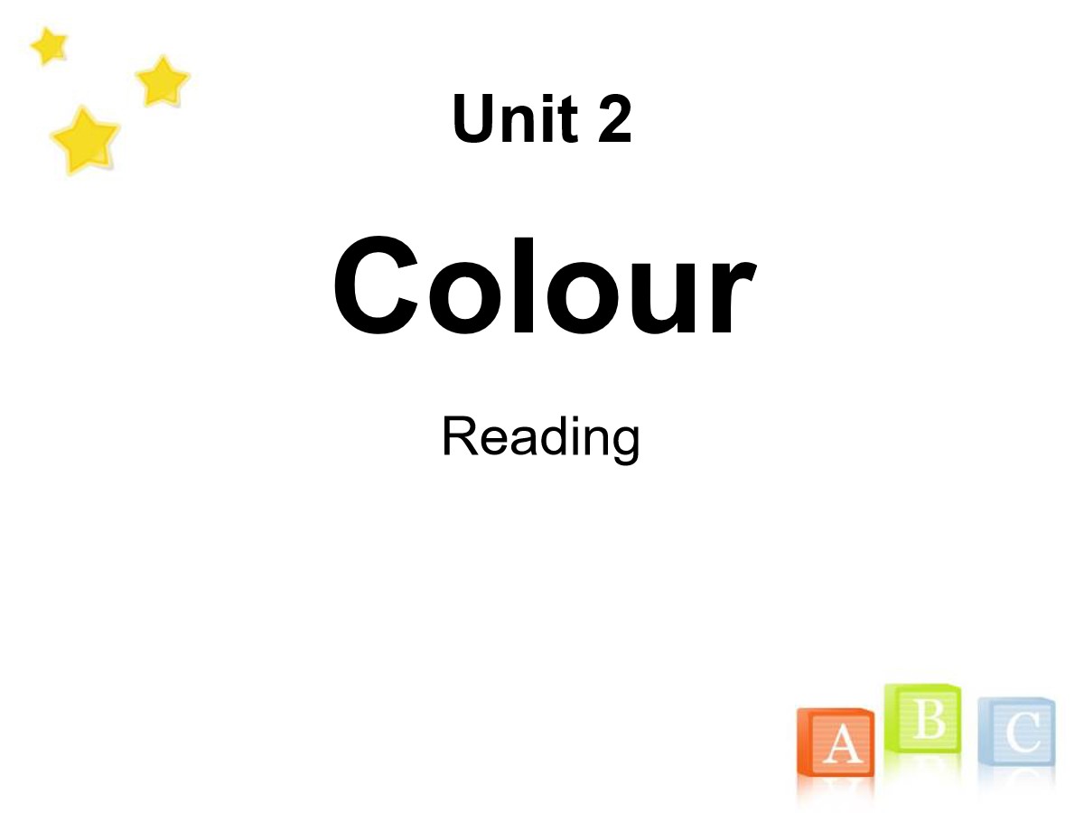 《Colour》ReadingPPT