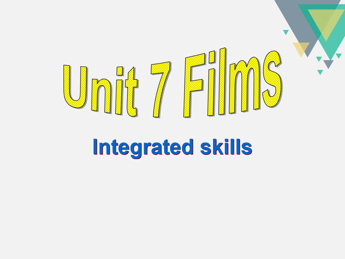 《Films》Integrated skillsPPT