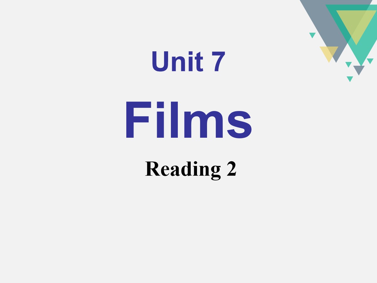 《Films》ReadingPPT课件