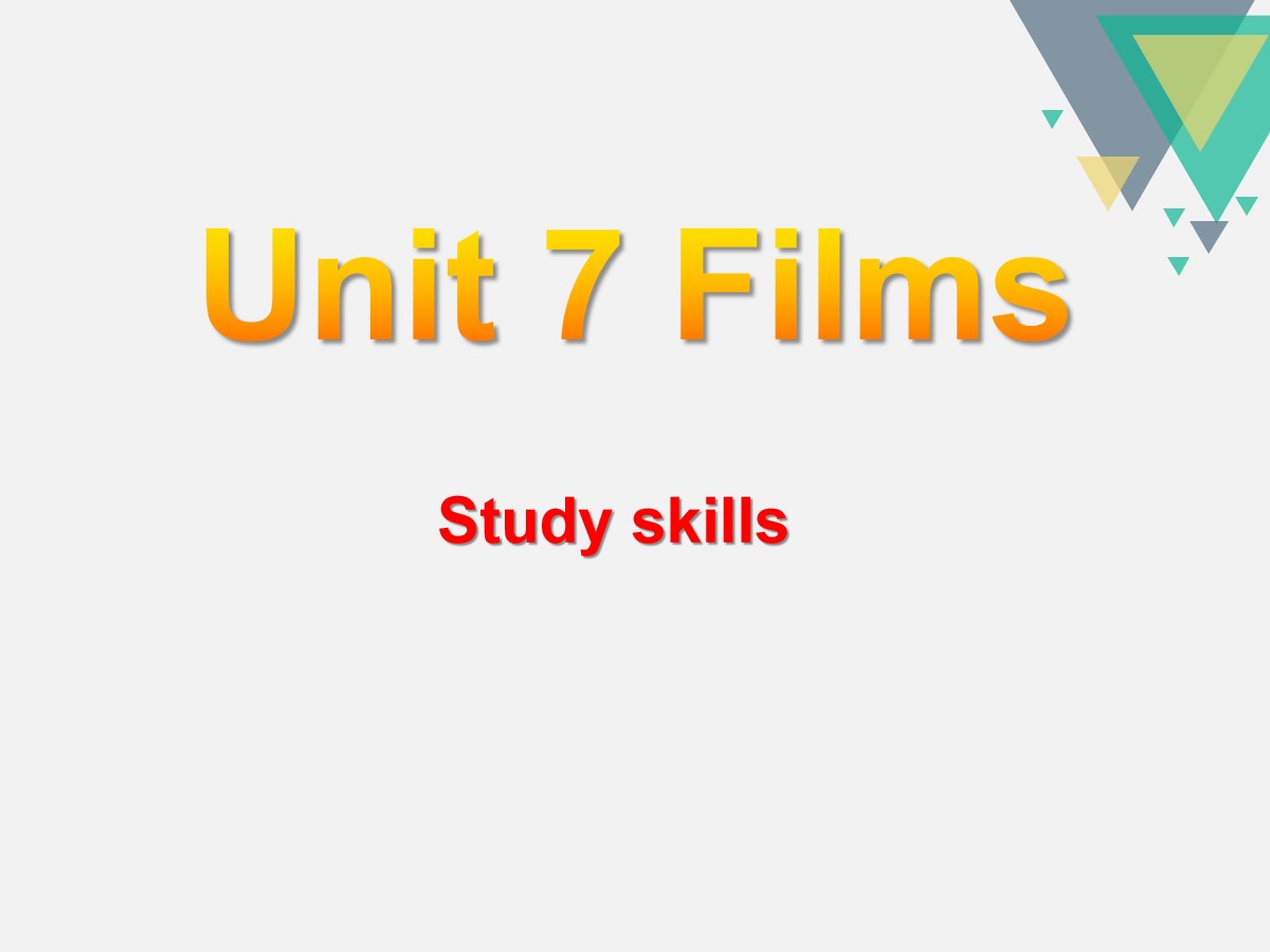 《Films》Study skillsPPT