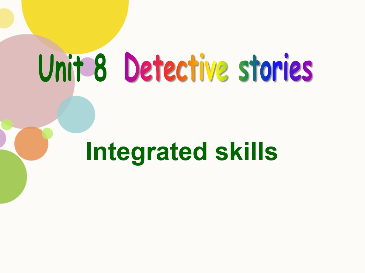 《Detective stories》Integrated skillsPPT