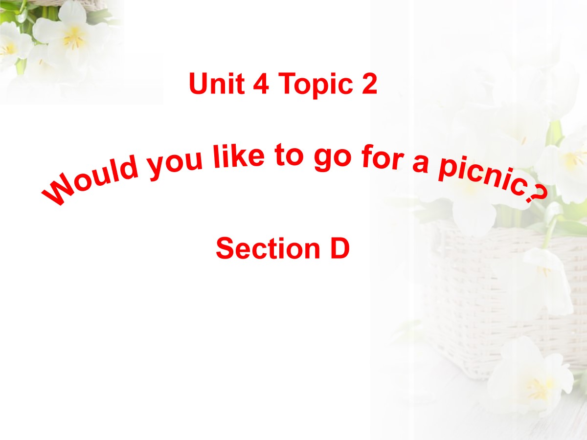 《Would you like to go for a picnic?》SectionD PPT