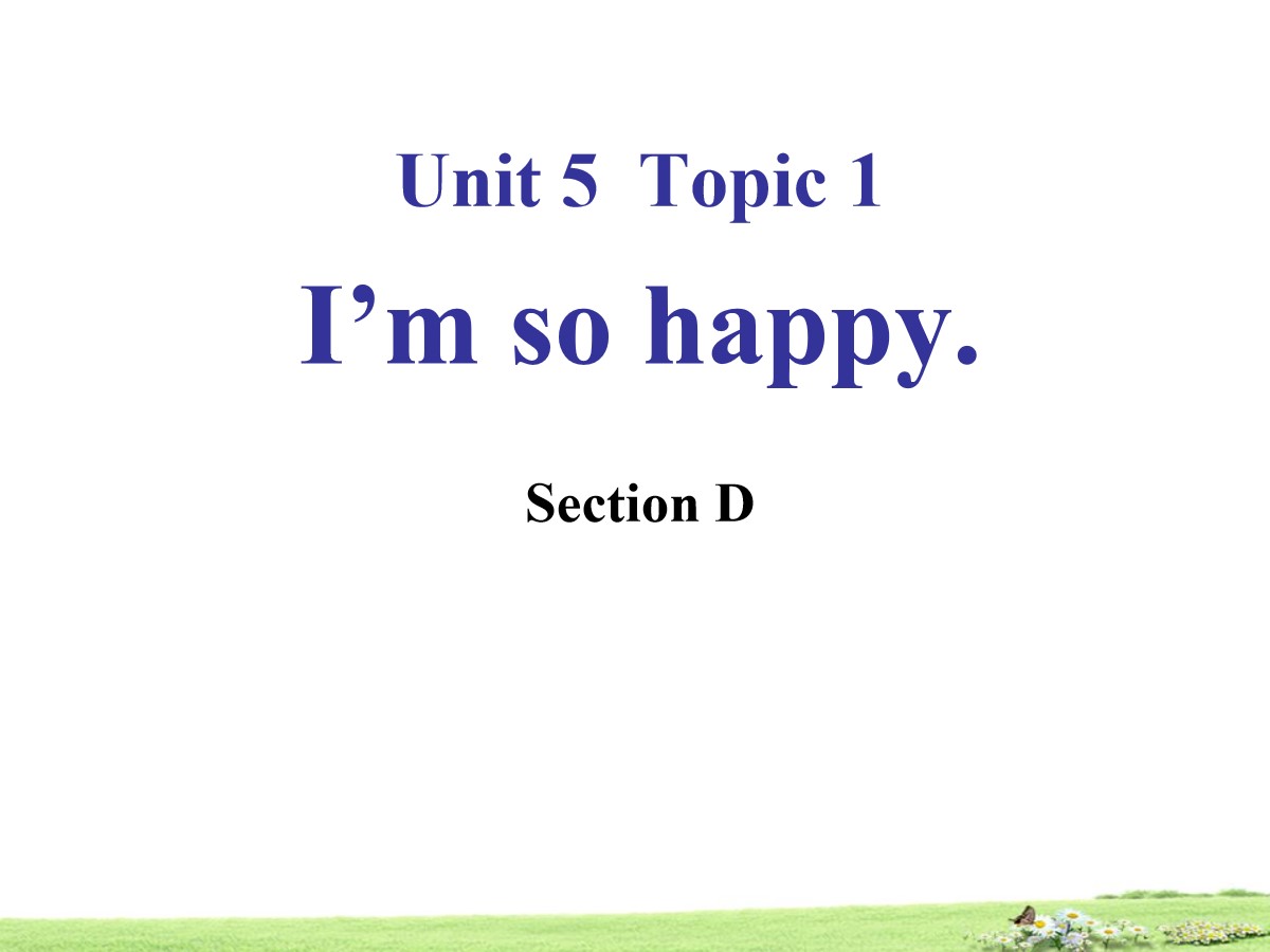 《I'm so happy》SectionD PPT