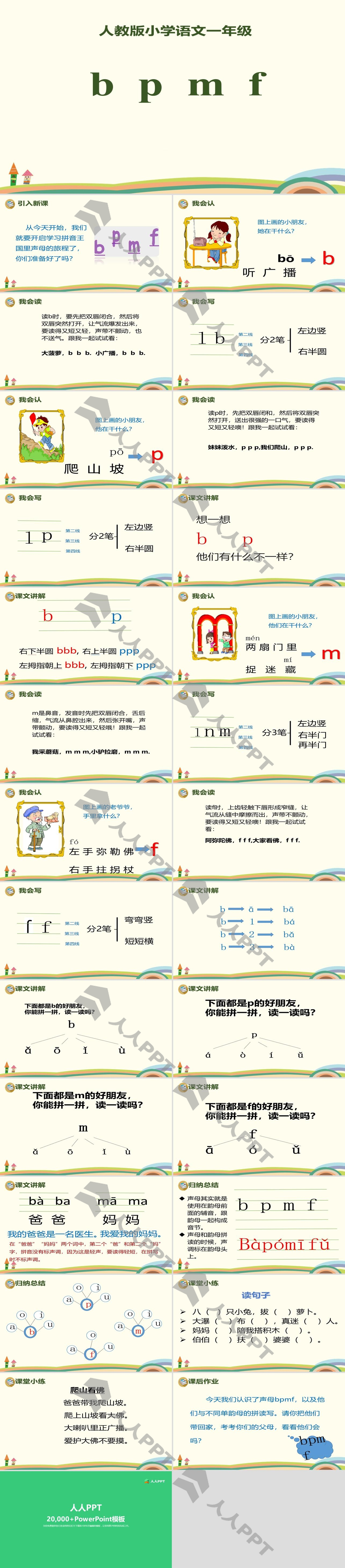 拼音《bpmf》PPT长图