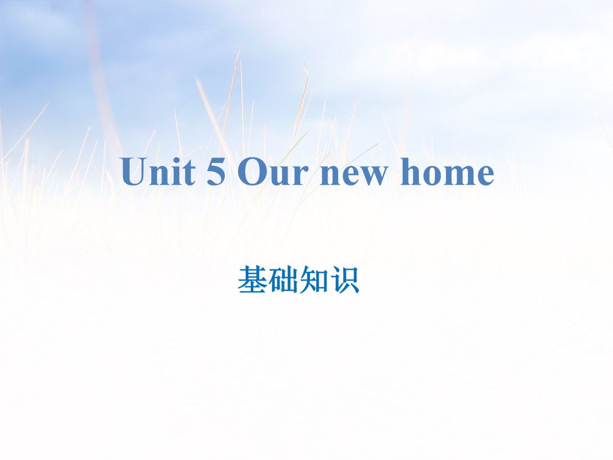 《Our new home》基础知识PPT