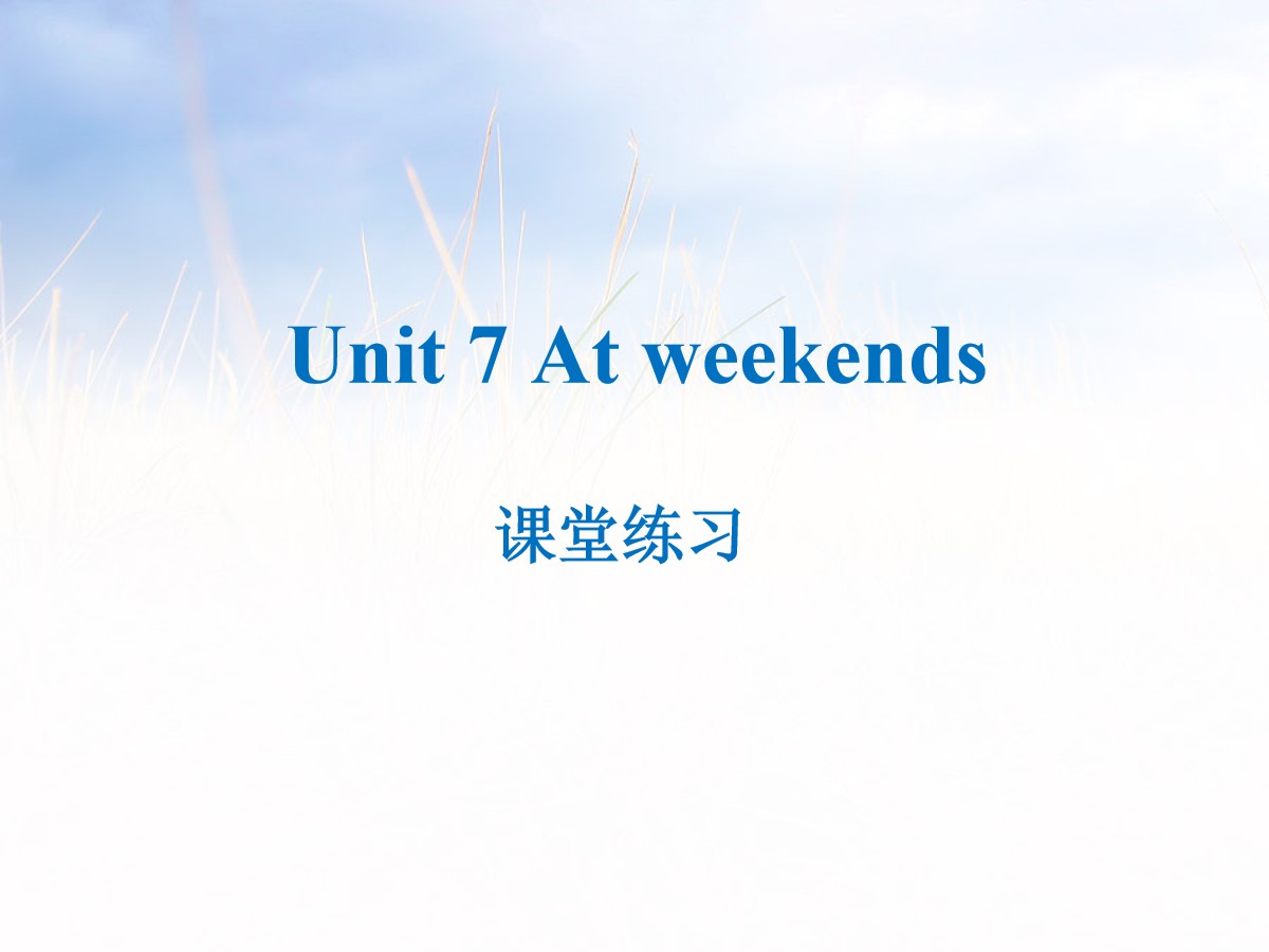 《At weekends》课堂练习PPT