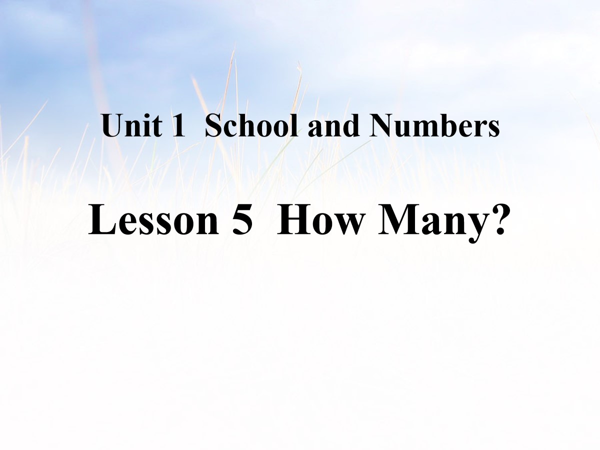 《How Many?》School and Numbers PPT教学课件