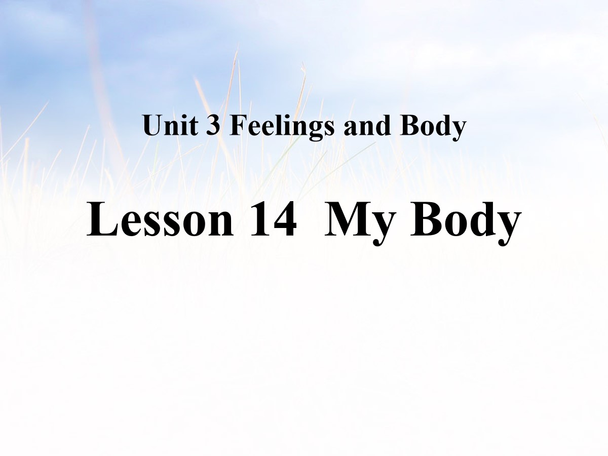 《My Body》Feelings and Body PPT教学课件