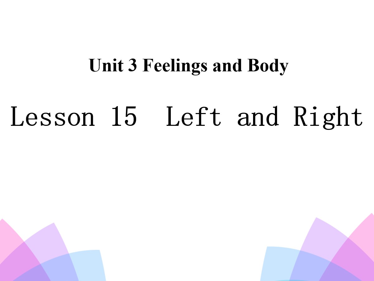 《Left and Right》Feelings and Body PPT