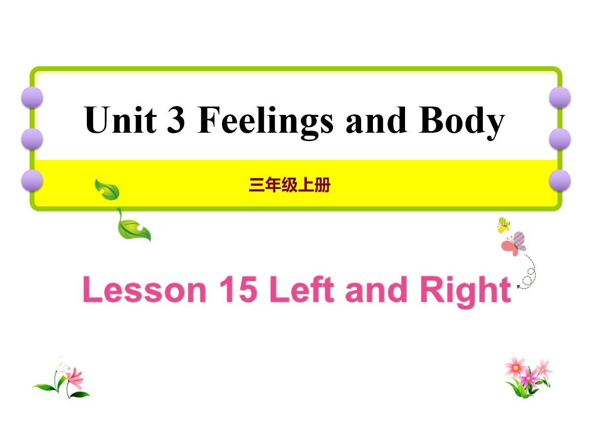 《Left and Right》Feelings and Body PPT课件