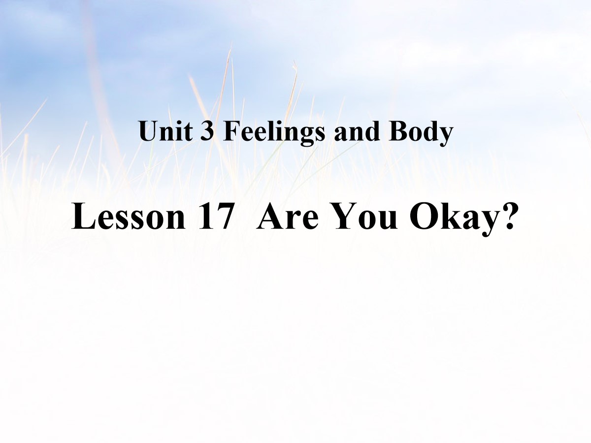 《Are You Okay?》Feelings and Body PPT教学课件