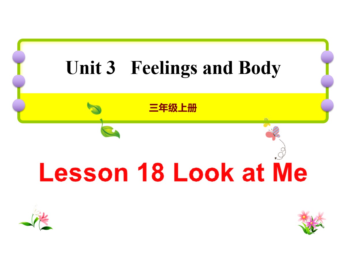 《Look at Me!》Feelings and Body PPT课件