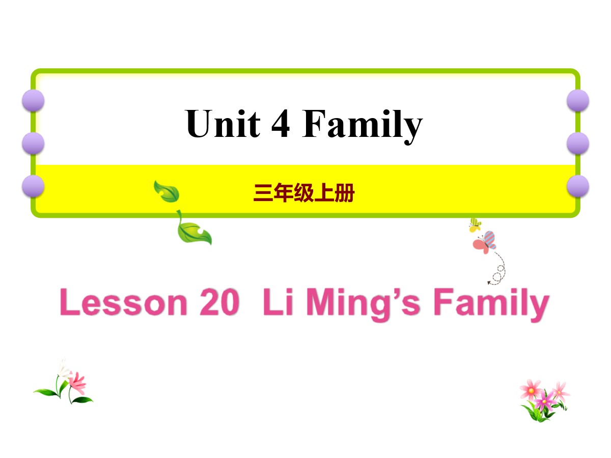 《Li Ming's Family》Family PPT课件