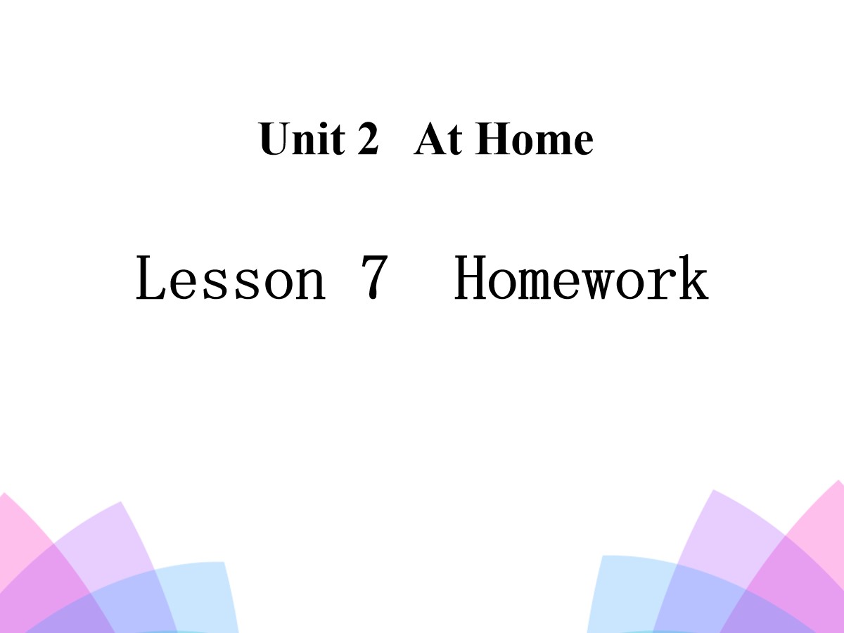 《Homework》At Home PPT