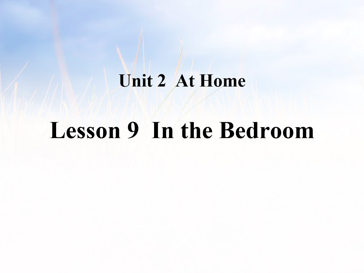 《In the Bedroom》At Home PPT教学课件