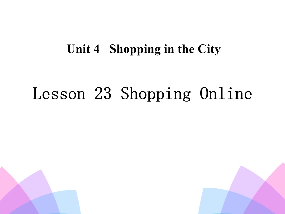 《Shopping Online》Shopping in the City PPT