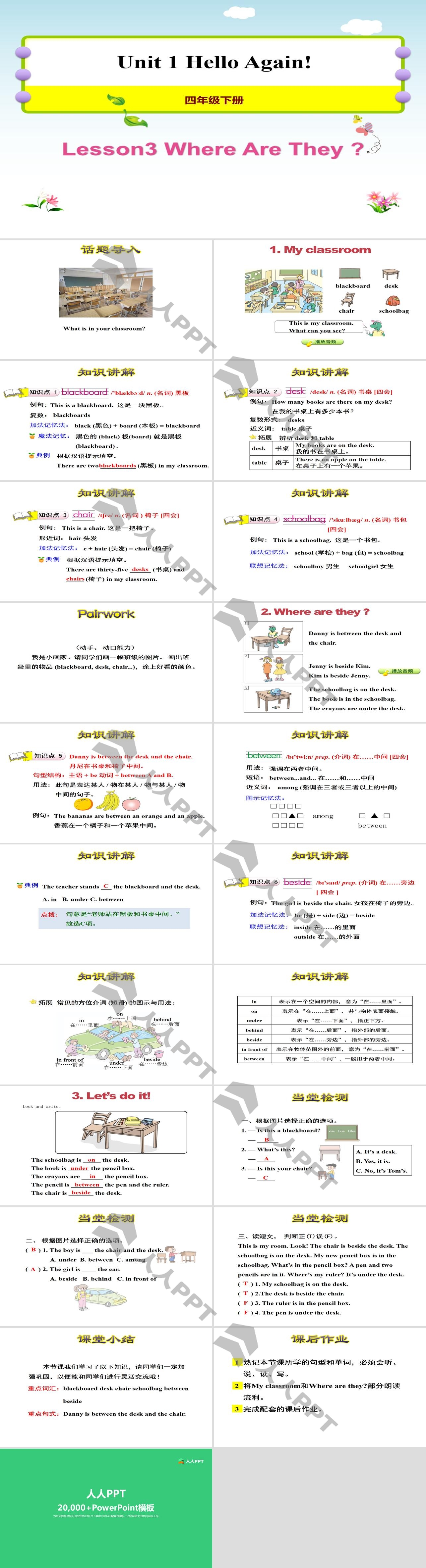 《Where Are They?》Hello Again! PPT课件长图