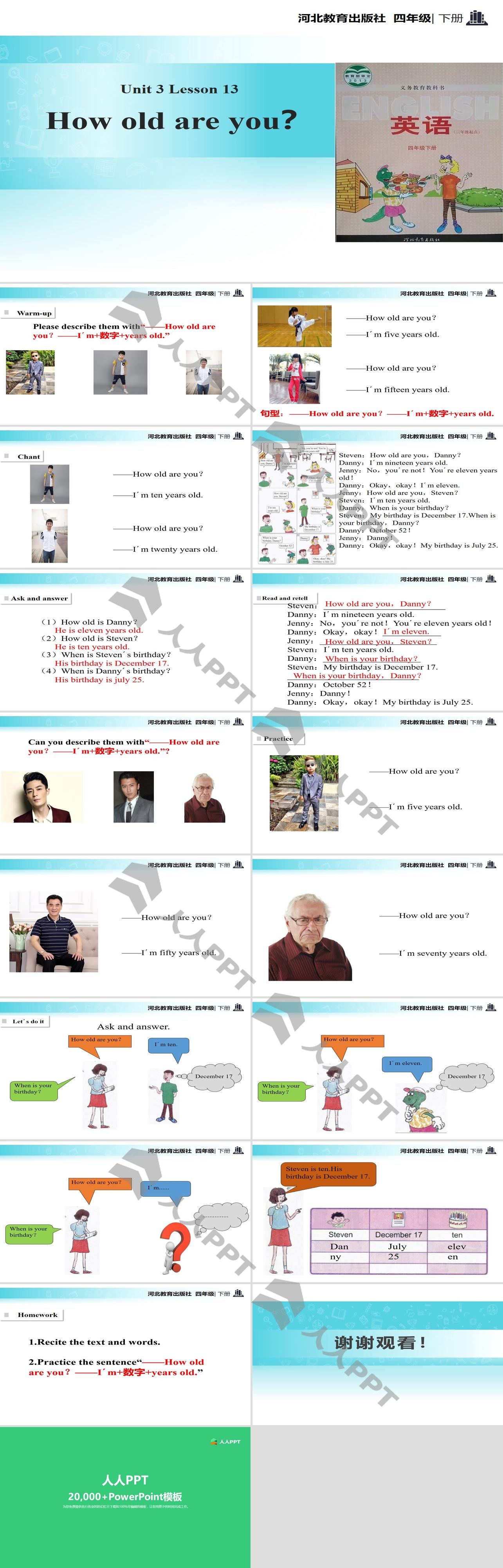 《How Old Are You?》All about Me PPT教学课件长图