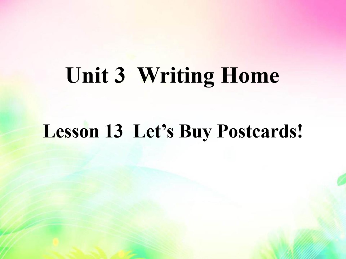 《Let's Buy Postcards!》Writing Home PPT