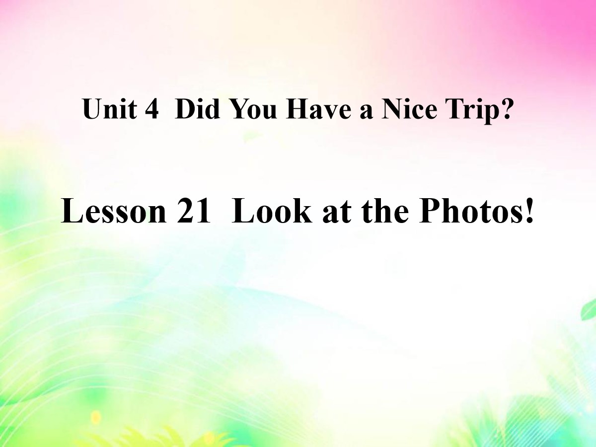 《Look at the Photos!》Did You Have a Nice Trip? PPT