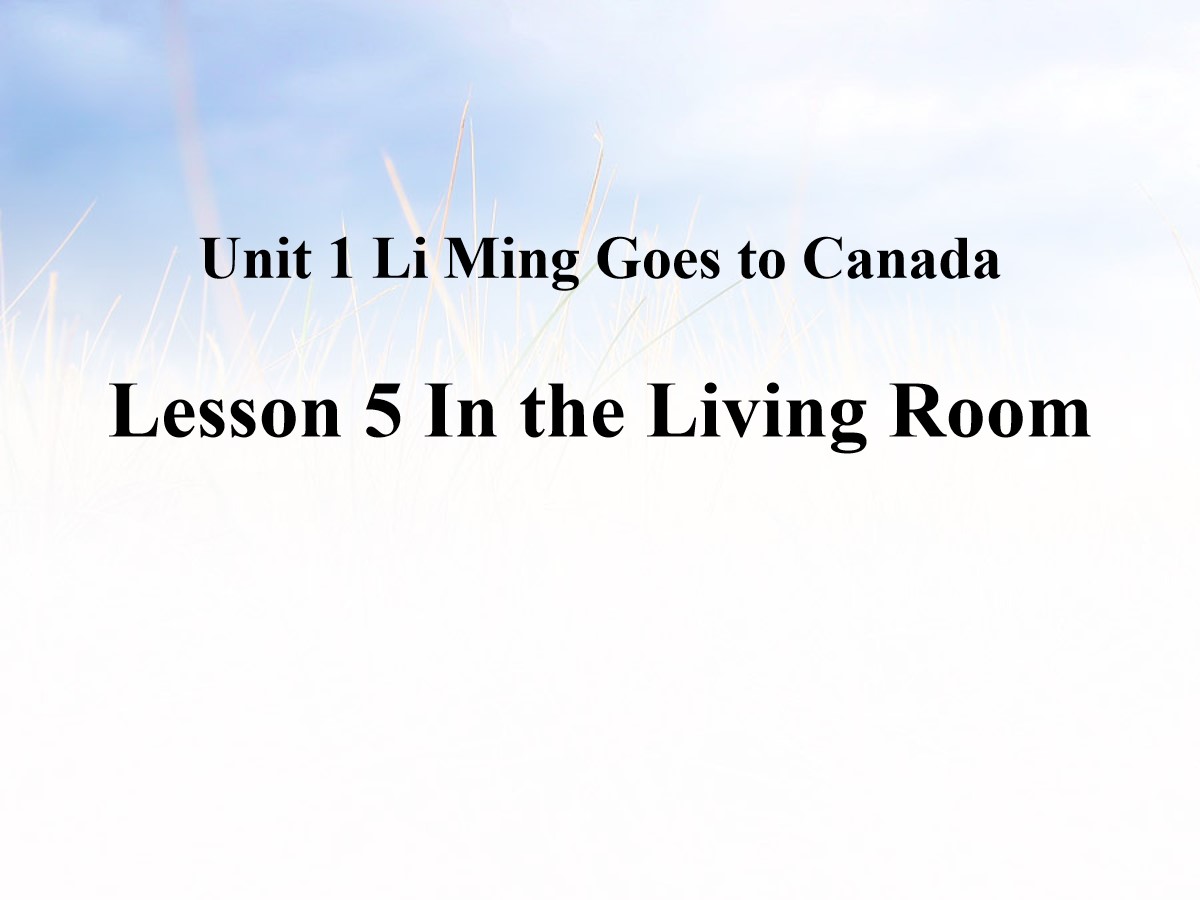 《In the Living Room》Li Ming Goes to Canada PPT课件