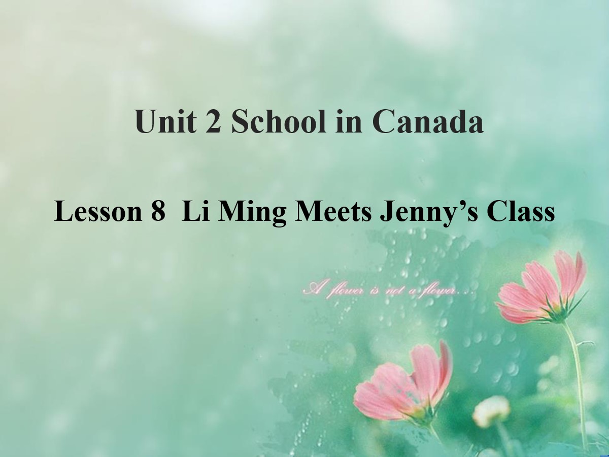 《Li Ming Meets Jenny's Class》School in Canada PPT课件