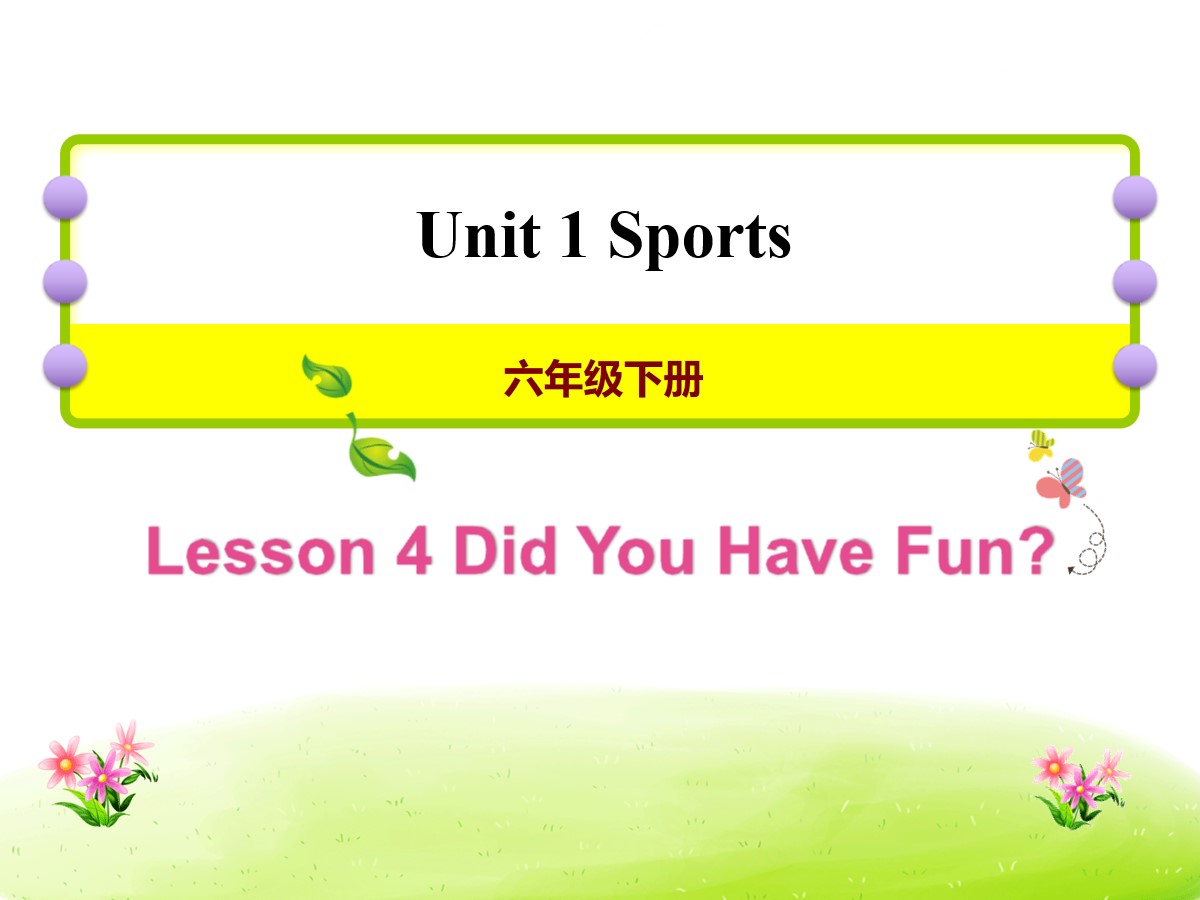 《Did You Have Fun?》Sports PPT课件