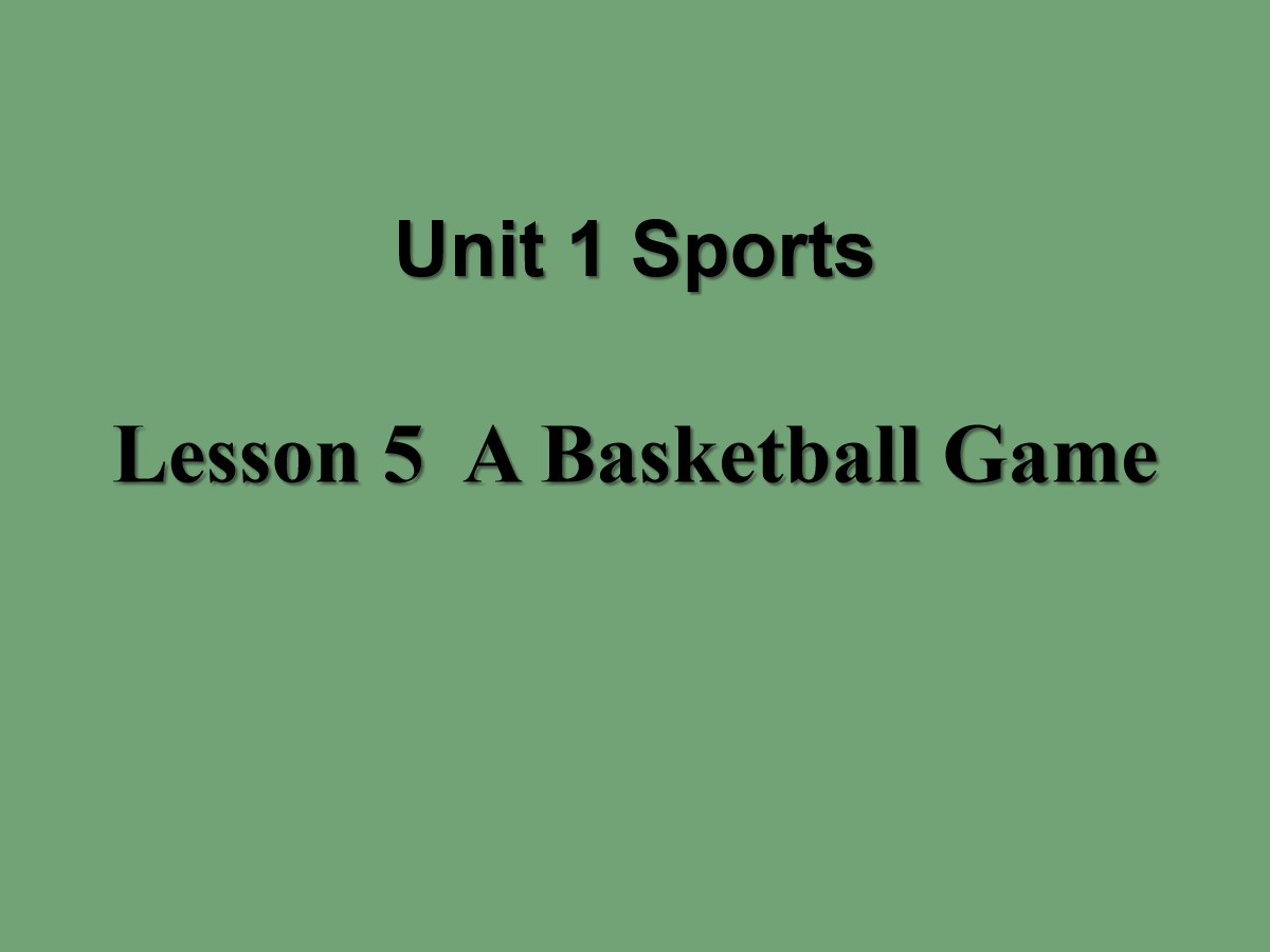 《A Basketball Game》Sports PPT