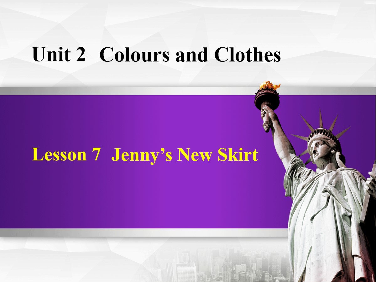 《Jenny's New Skirt》Colours and Clothes PPT