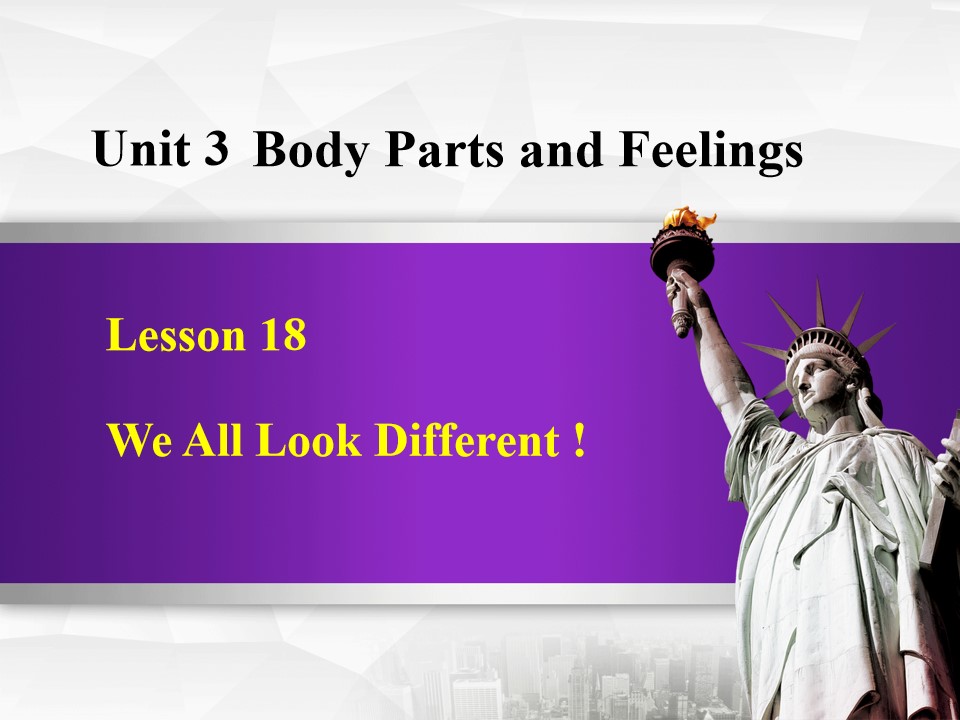 《We All Look Different!》Body Parts and Feelings PPT教学课件