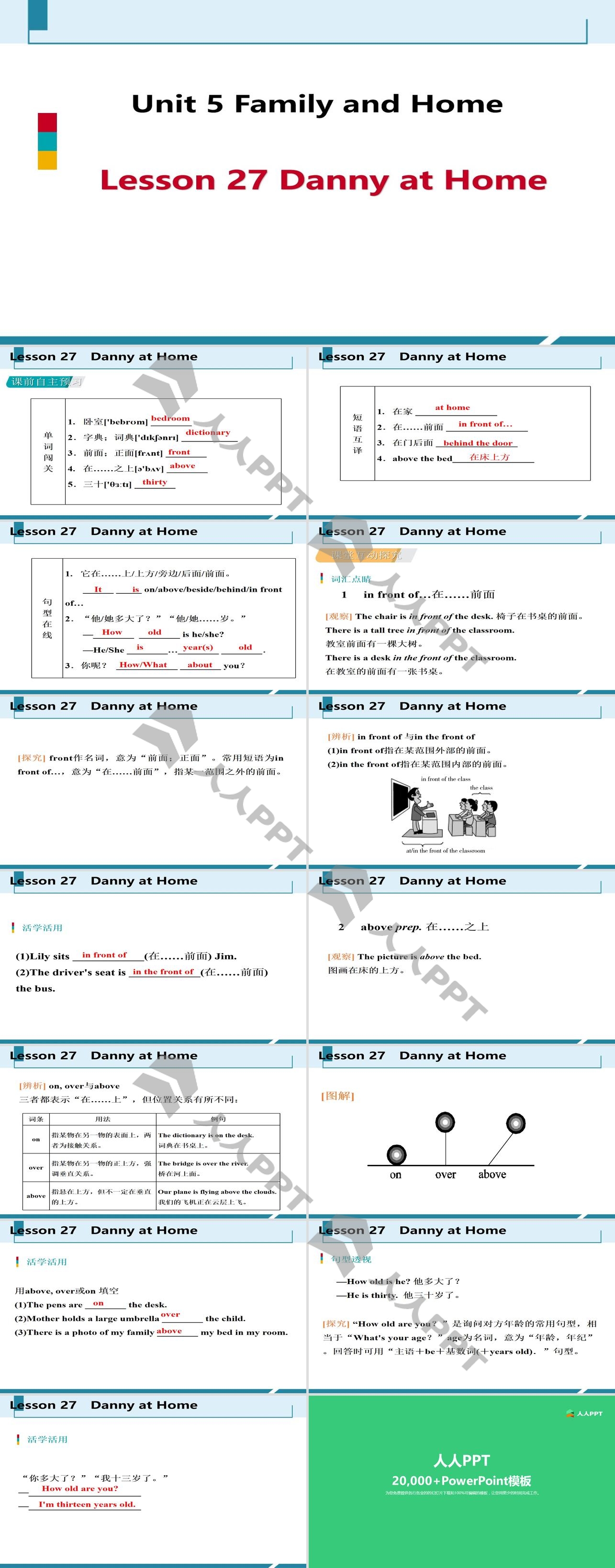 《Danny at Home》Family and Home PPT免费课件长图