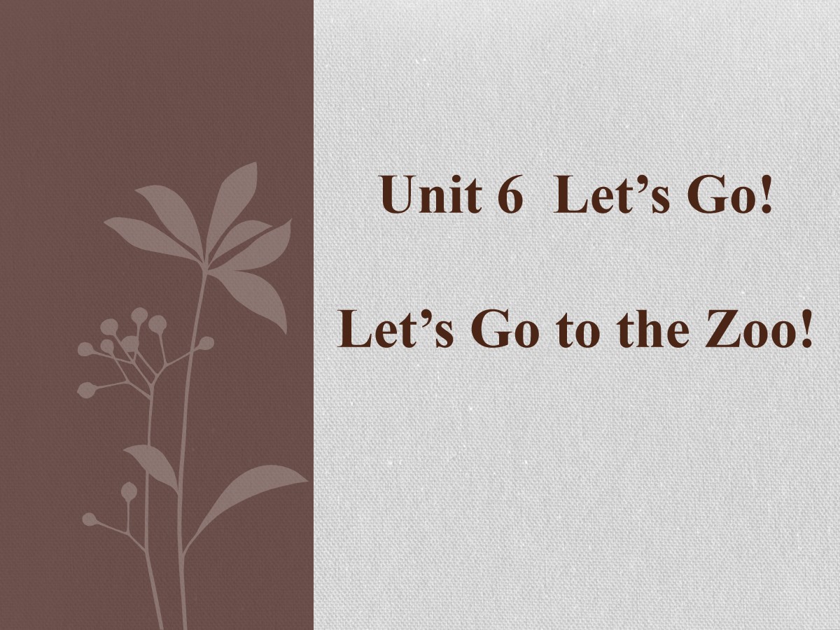 《Let's Go to the Zoo!》Let's Go! PPT