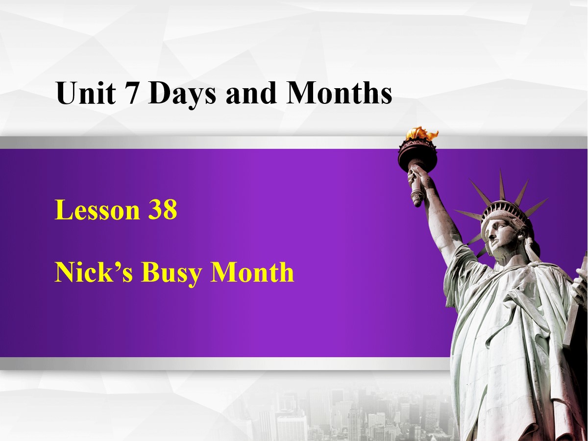 《Nick's Busy Month》Days and Months PPT课件