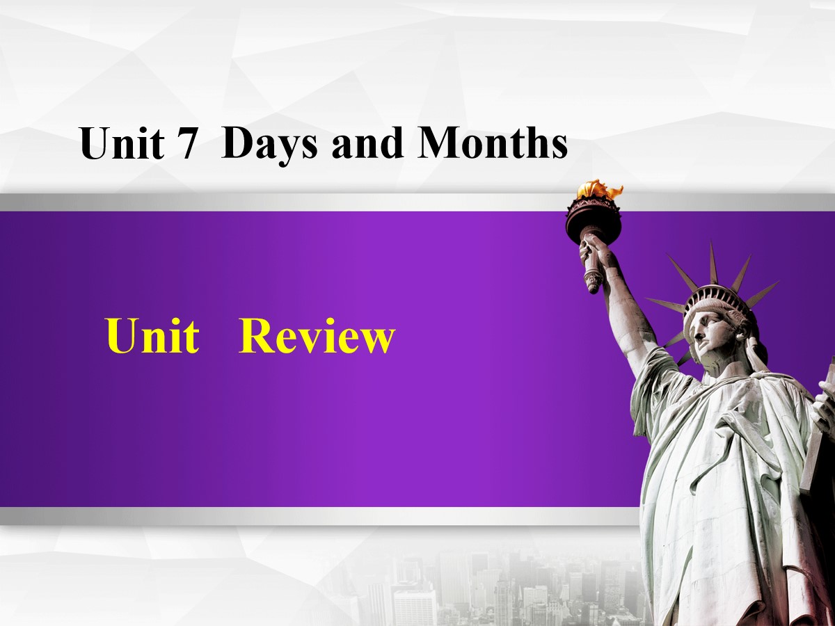 《Review》Days and Months PPT