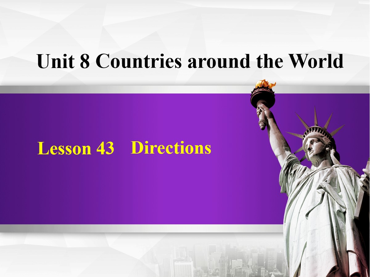 《Directions》Countries around the World PPT